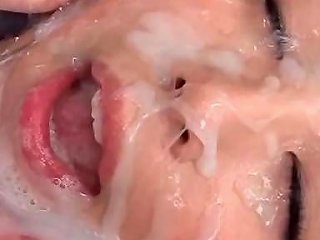 Asian Slut Shoving Her Face In A Bowl Full Of Sticky Bukkake